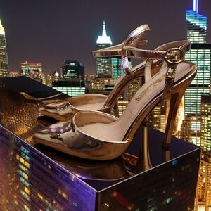 Elegant Gold Stiletto Heels